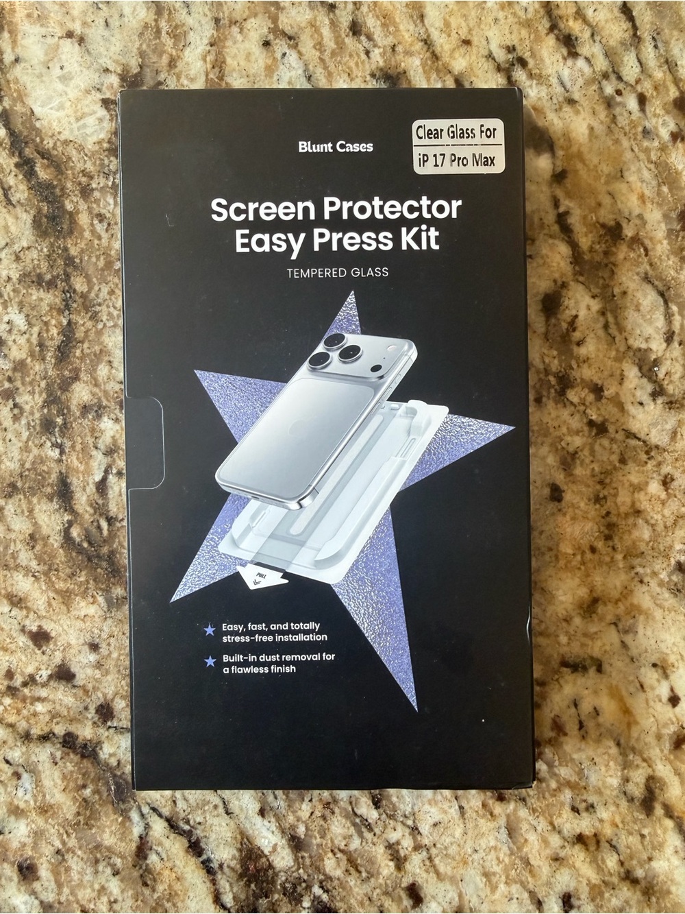 Clear Tempered Glass Screen Protector - Black